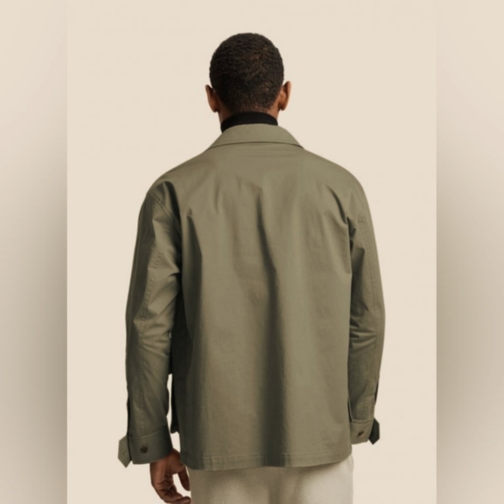 NWT Men's Cotton Lightweight Multi Pocket Jacket (Army Green) - Gentle Herd - Picture 4 of 13